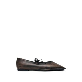 Alohas Bow-detail Square-toe Ballet Flats