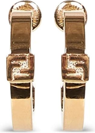 Fendi Accessoires, Dames, Geel, ONE Size, Forever Hoop Earrings