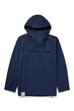Mr P. + Houdini Logo-Embroidered Wool-Shell Hooded Jacket