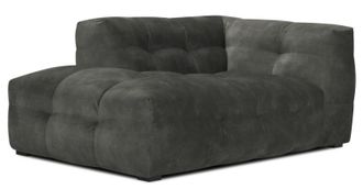 BLOOMINGLOFT Design Chaiselongue Vesta mit Samtbezug Dunkelgrau