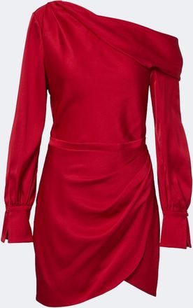 SIMKHAI Cameron draped satin minidress
