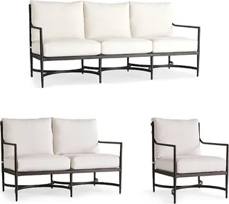 Frontgate Angelina Seating Replacement Cushions - Lounge Chair, Standard, Vista Boucle Alabaster - Frontgate