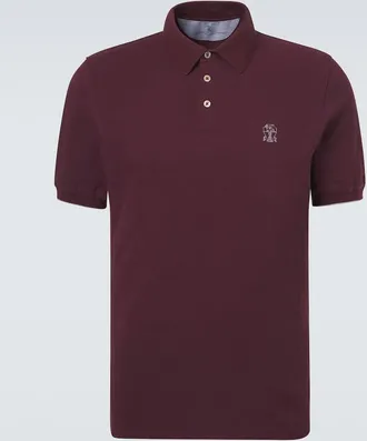 Brunello Cucinelli Logo cotton piqu&eacute; polo shirt