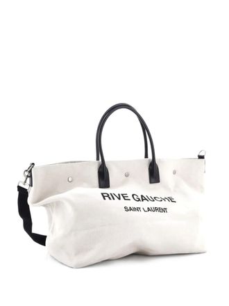 Saint Laurent Rive Gauche Shopper Canvas Maxi tote bag - Toni neutri