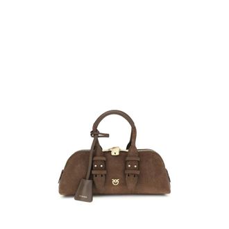 Pinko Love Birds Bowling Tas - Dames - Handtassen - Bruin - ONE Size - Leer - Tassen