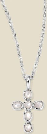 Made by Mary Mother of Pearl Cross Charm Necklace