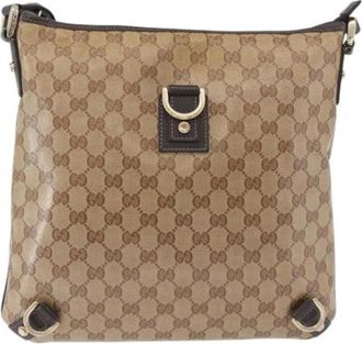 Gucci Pre-owned Leren Cross Body Tas - Dames - Vintage Schoudertas - Beige - ONE Size - Leer - Vintage