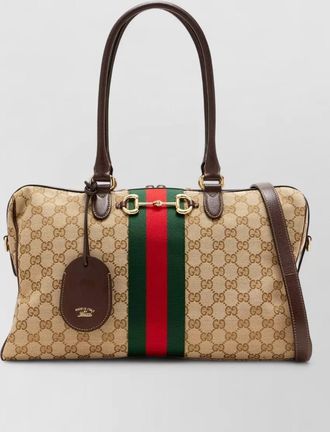 Gucci horsebit tote bag signature pattern