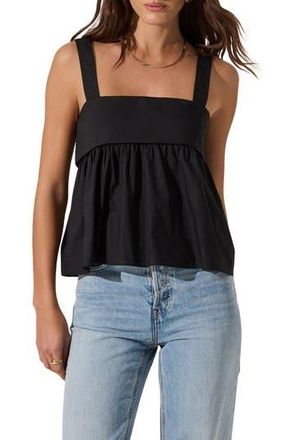 ASTR the Label Cotton Babydoll Tank in Black at Nordstrom Rack, Size X-Small