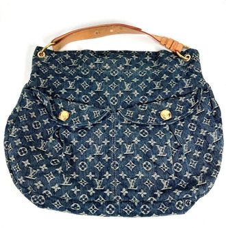 Louis Vuitton Monogram Denim Blue Monogram Denim Shoulder Bag Tote Bag (Pre-Owned)