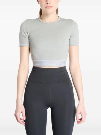 Calvin Klein stretch-design T-shirt - women - Elastane/Recycled Polyester - S - Grey