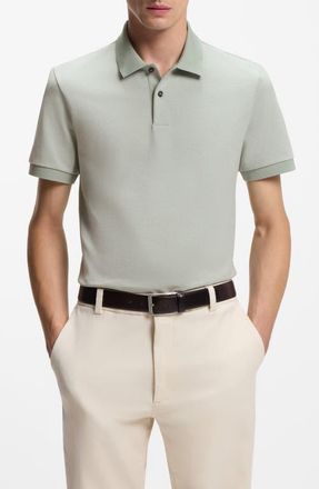 BOSS Parlay Cotton Piqu&eacute; Polo in Open Green at Nordstrom, Size Xx-Large