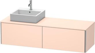 Duravit Mueble De Pared Duravit Xsquare 160,0 X 54,8 Cm, 2 Cajones Xs4904l, Color (frente/cuerpo): Albaricoque Perla Seda Laca Mate - Xs4904l2020