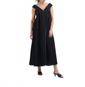 Co Crinkle Cut Dress In Black