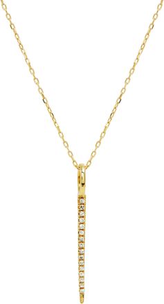 Savvy Cie Jewels 14KT GOLD 0.03TCW DIAMOND SPIKE NECKLACE