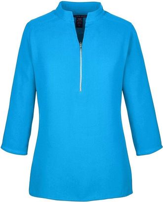 Devon & Jones Womens Perfect Fit Three-Quarter Sleeve Crepe Tunic