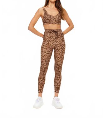 The Upside Panthera Daisy Scoop Neck Bra In Leopard