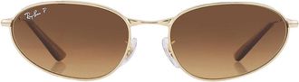 Ray-Ban Polarized Brown Irregular Unisex Sunglasses RB3734 001/M2 56