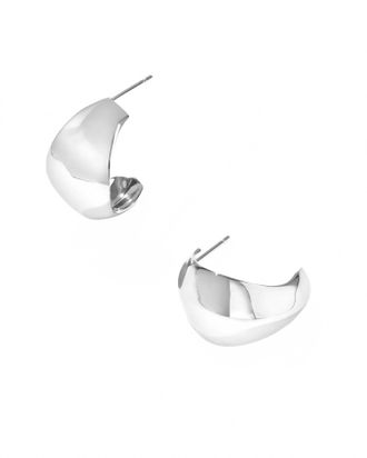 Kendra Scott Womens Krista Metal Hoop Earrings In Silver