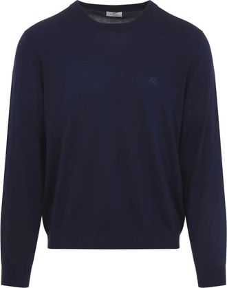 Etro embroidered round-neck sweater - men - Cotton - S - Blue