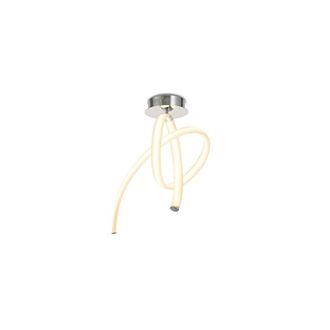 Netlighting Armonia Semi Flush Ceiling Chrome 40W 3000lm LED Frosted Acrylic in White