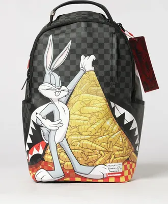 Sprayground Zaino Bugs Bunny Carrot Stack con stampa Looney Tunes in cotone spalmato