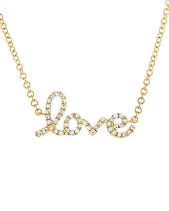 Sabrina Designs 14K 0.11 ct. tw. Diamond Love Necklace