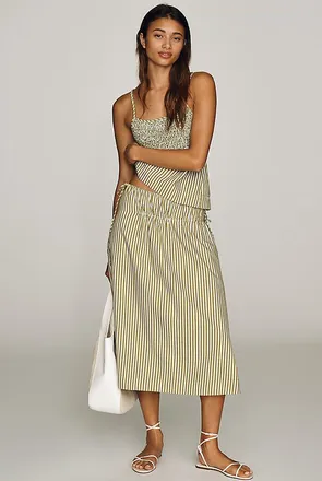Damson Madder Caspia 100% Cotton Midi Skirt