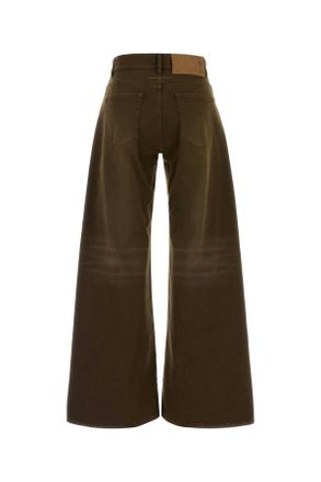 Maison Margiela Womens Khaki Denim Jeans 137 Exterior: Cotton