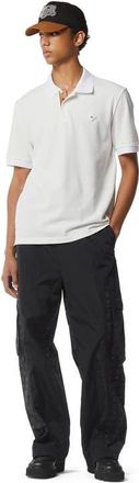 MCM Diamond Patch Piqu&eacute; Polo in White at Nordstrom, Size Xx-Large