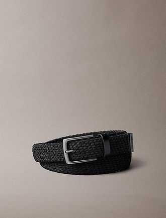 Calvin Klein Braided Logo Tip Belt