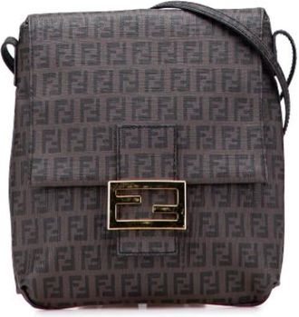Fendi Pre-owned Cross Body Bags, female, Brown, Size: ONE SIZE Pre-owned Canvas Cross Body Bag