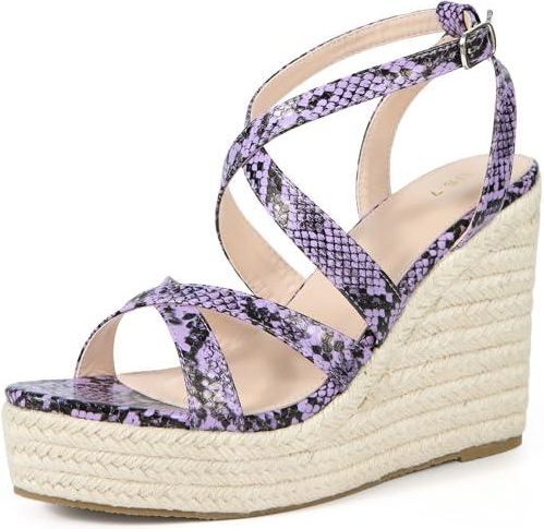 Allegra K Sandales à Talon Haut Avec Bride De Cheville Pour