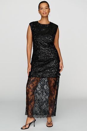 Maeve Sheer Lace Panel Dress