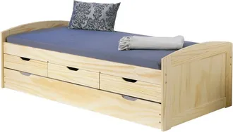 Inter Link SAS Letto+secondo Letto Ad Estrazione Marinella 98x205x63h Pino Massello-interlink