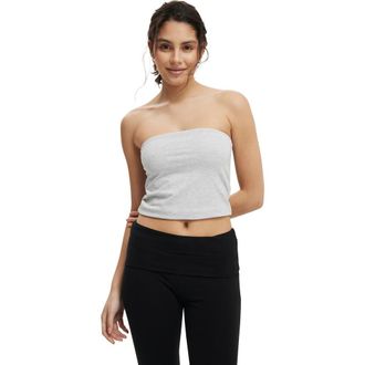 Cotton On Womens All Day Tube Top in Grey Marle at Nordstrom, Size Xxx-Small