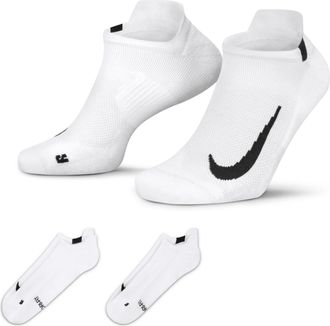 Nike Casual Sports Breathable Running Socks 2 Pairs White SX7554-100