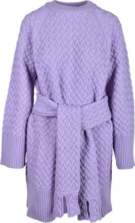 Erika Cavallini Semi Couture Wool Polyamide Dress - Purple