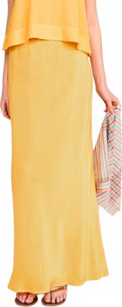 Mirth Santander Silk Skirt In Marigold