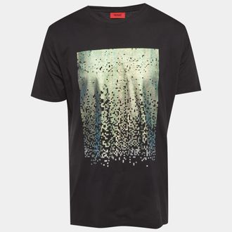 HUGO BOSS Boss By Hugo Boss Black Graphic Jersey Dazzle Iridescent T-Shirt