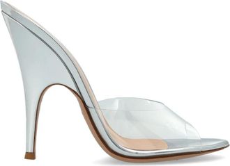 Gianvito Rossi Heeled Mules Sofia - Dames - Muiltjes - Grijs - 40 EU - Leer - Schoenen