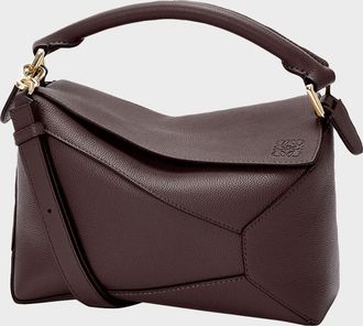 Loewe Puzzle Edge Small Top-Handle Bag in Grain Leather