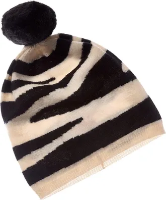 Brodie Zebra Pom Pom Cashmere Hat