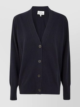 STUDIO NICHOLSON v-neck ribbed knit cardigan