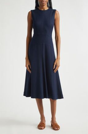 Veronica Beard Karrigan Midi Dress in Navy at Nordstrom, Size 12