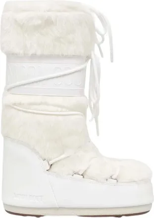 Moon Boot Icon Faux-Fur Laarzen - Dames - Schoenen - Wit - Maat: 39 EU Leer