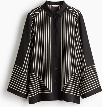 H&M Oversized Bluse - Brown