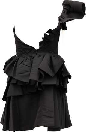 Alexander McQueen Black Dress with yellow Womens details