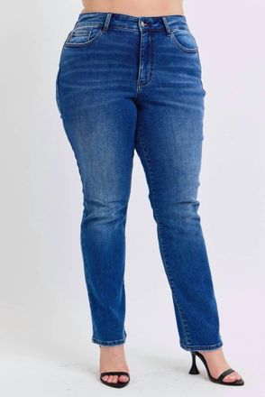Judy Blue Thermal Bootcut Jeans - Plus In Blue