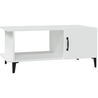 vidaXL Mesa De Centro Madera Contrachapada Blanco 90x50x40 Cm Vidaxl